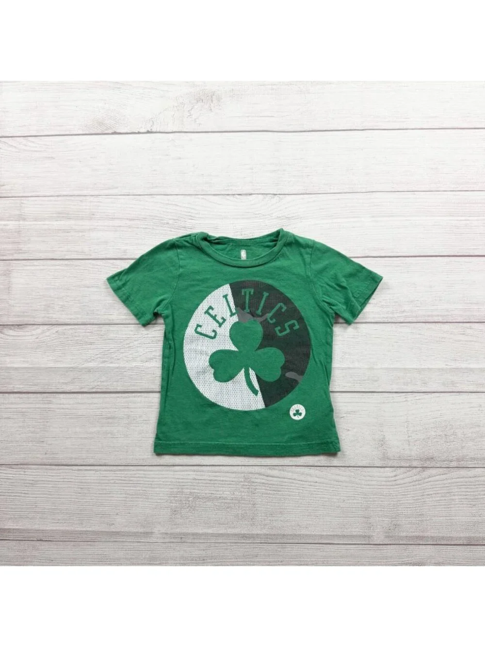 Boston Celtics NBA Kids Logo Graphic T Shirt Green Short Sleeve Cotton 2T